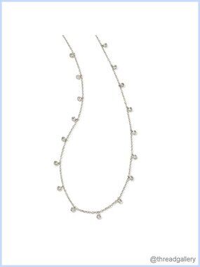 Crystal Chain Layering Necklace Lobster Clasp 19"